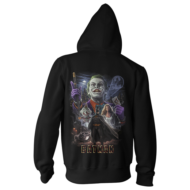 Batman 1989 Movie Zip Hoodie Sweatshirt