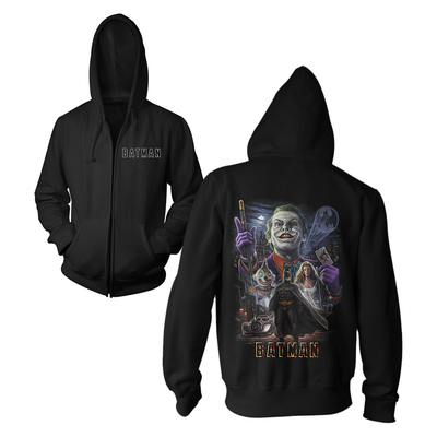 Batman 1989 Movie Zip Hoodie Sweatshirt