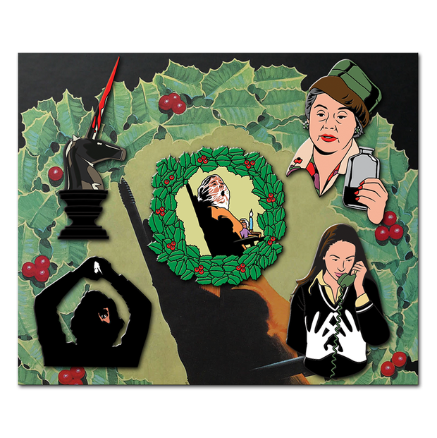Black Christmas Collectible Enamel Pin Set