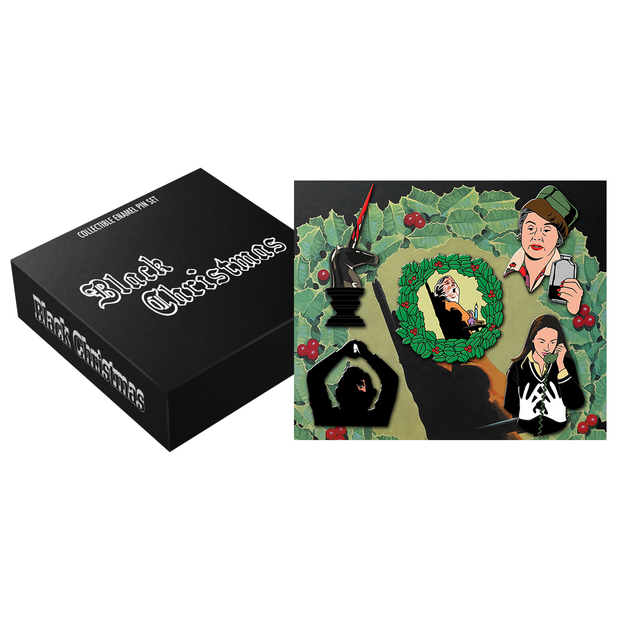 Black Christmas Collectible Enamel Pin Set
