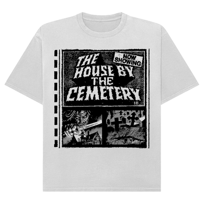 House by the Cemetery: UK Newspaper Ad (White) T-Shirt (Comfort Colors)