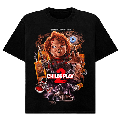 Gutter Garbs Child's Play 2 Chucky Horror Movie T-Shirt