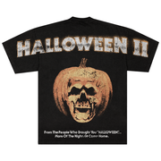 Black t-shirt with 'Halloween II' pumpkin design