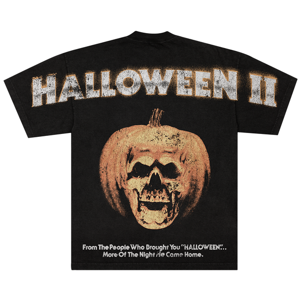 Black t-shirt with 'Halloween II' pumpkin design