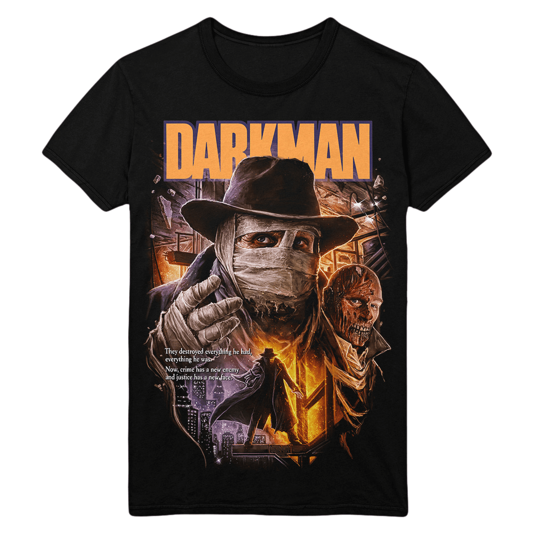 Darkman: Crime Has a New Enemy T-Shirt – Gutter Garbs