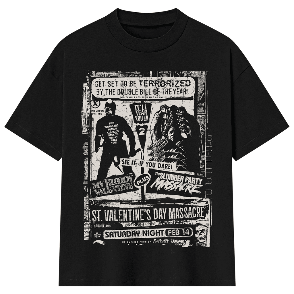 Valentine's Day Massacre Double Feature: Newspaper Ad T-Shirt