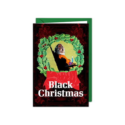 Black Christmas Greeting Card