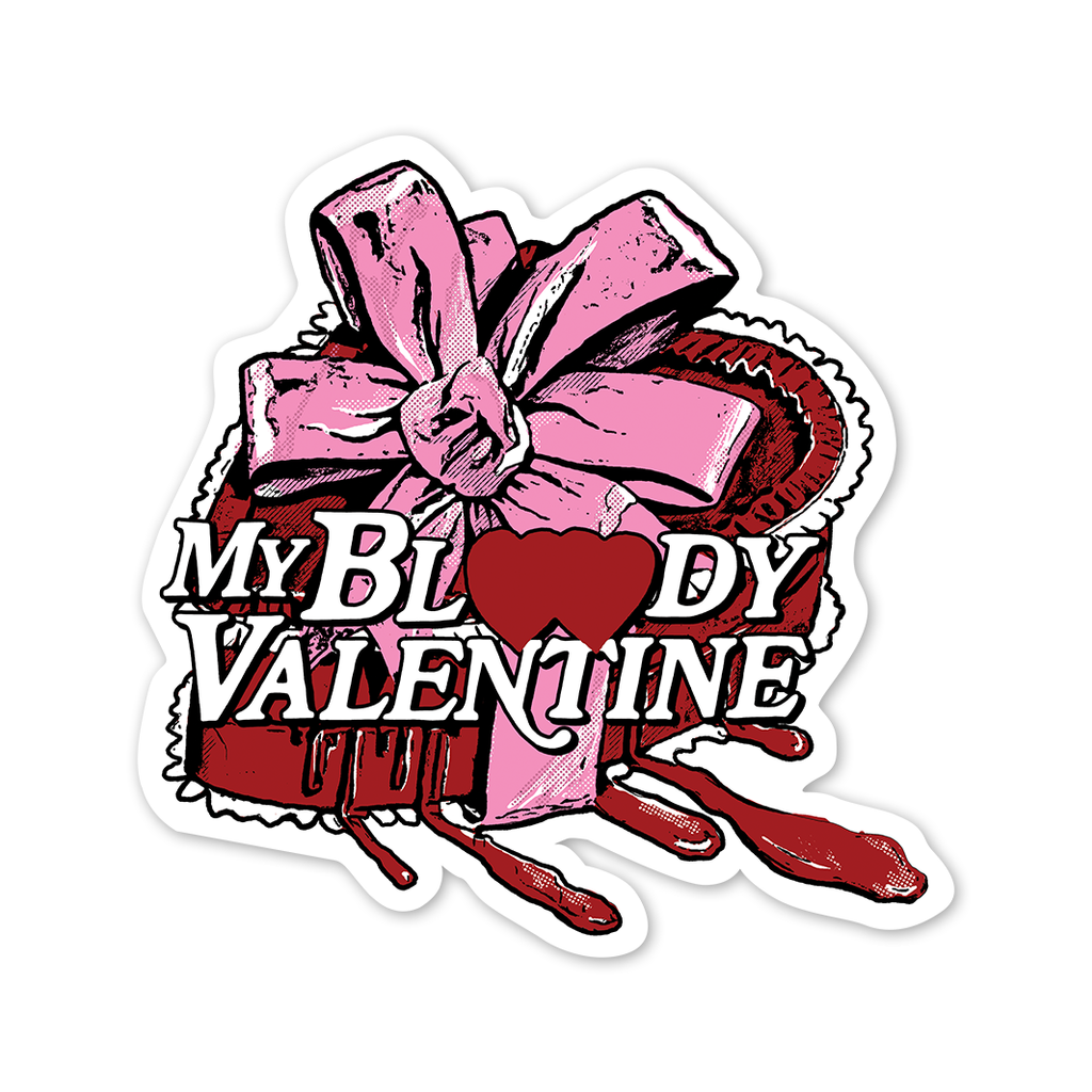 my bloody heart  My Bloody Valentine: Heart Shaped Box - Sticker – Gutter Garbs