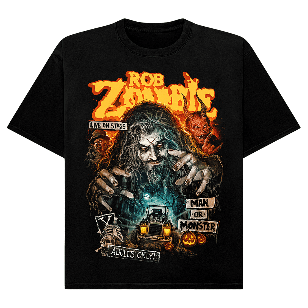 comfort of monsters Rob Zombie: Man or Monster T-Shirt (Comfort Colors) 4XL
