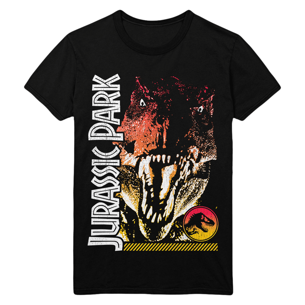 Jurassic Park Blueprint Graphic T-Shirt For Men - Officially Licensed Dinosaur Tee