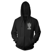 Black hoodie with 'The People Under The Stairs' text 