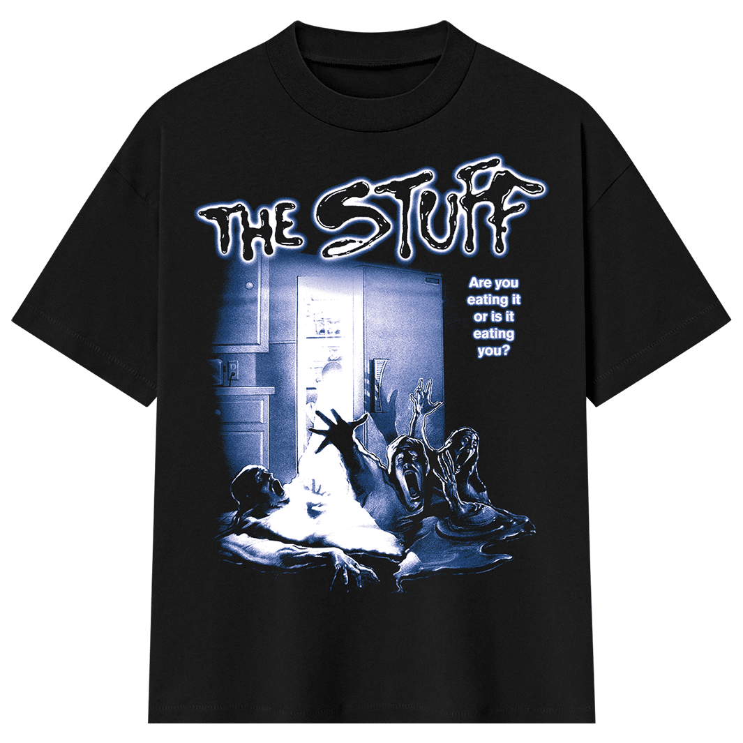 The Stuff: VHS (V2) T-Shirt (Shaka Wear - Oversized) – Gutter Garbs