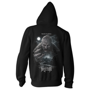 Black hoodie with 'Nosferatu' branding on front and back, featuring a graphic design.