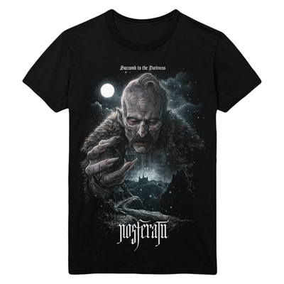 Black t-shirt with a graphic design of Nosferatu